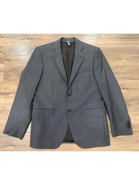 Harry Rosen Tombolini Suit Mens 38S 32x30 Brown Virgin Wool Made Italy
